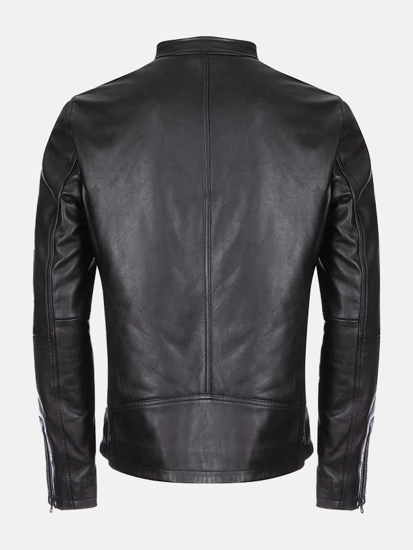 mens-burton-black-mandarin-collar-leather-jacket