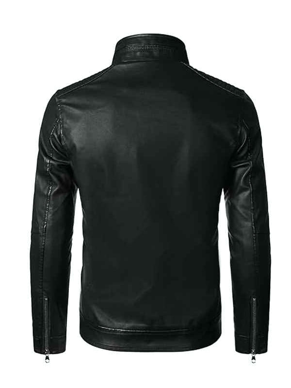 slim-fit-black-leather-biker-jacket-men