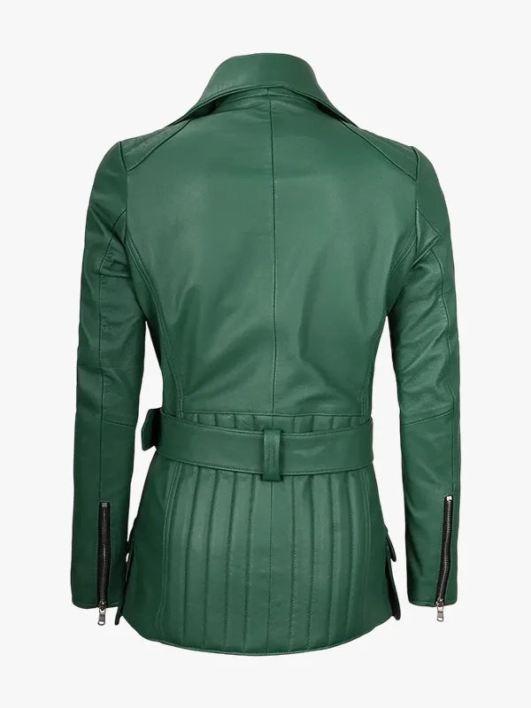 womens-green-leather-biker-jacket-with-belt
