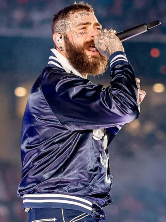 ChiefsvsCowboysBlueSatinJacketPostMalone