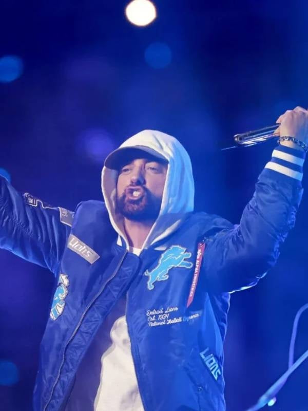 EminemThanksgivingDay2025FootballGameDetroitLionsJacket