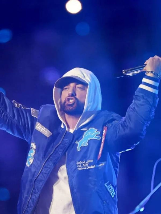 EminemThanksgivingDay2025FootballGameDetroitLionsJacket