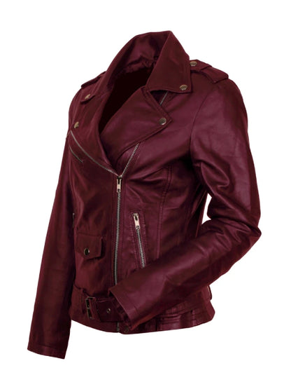 maroon-leather-biker-jacket-for-women