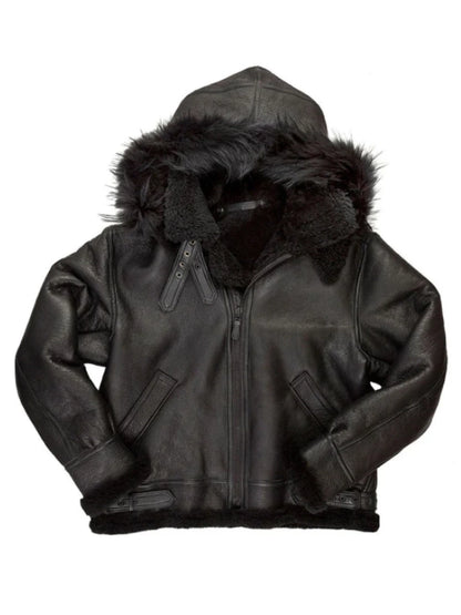 mens-black-hooded-shearling-aviator-leather-bomber-jacket