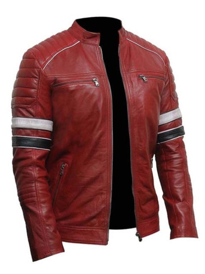 mens-striped-red-cafe-racer-leather-jacket-front