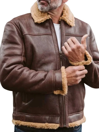 mens-stylish-brown-leather-jacket-with-shearling-collar