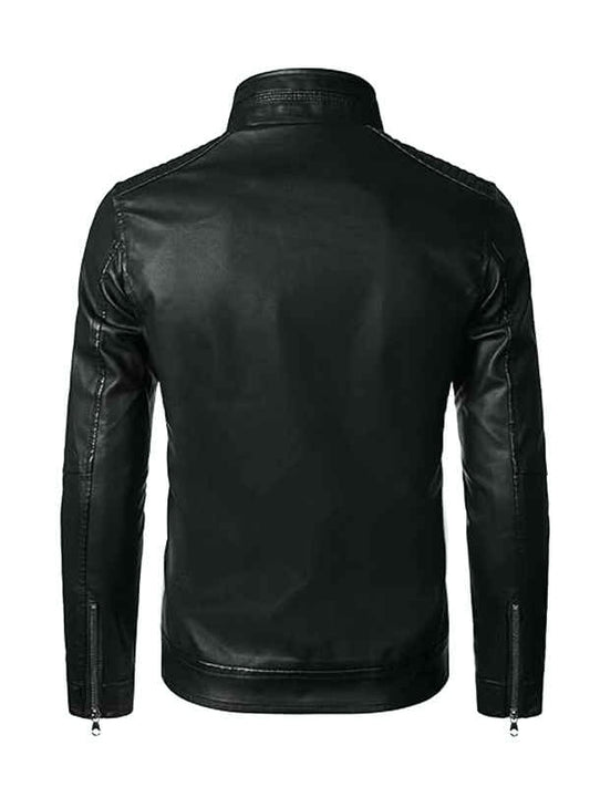 slim-fit-black-leather-biker-jacket-men