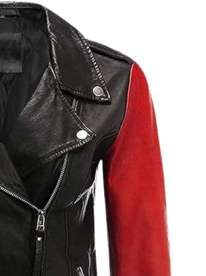 two-tone-biker-leather-jacket-closeup-for-women