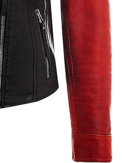 women-black-red-asymmetrical-leather-jacket-sleeves